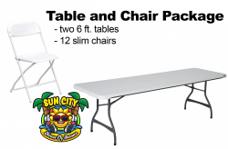 Table and Slim Chair Package (space savers)