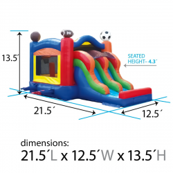 dimensions 1701105056 Dual Lane Sports Combo (Dry Only)