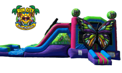 3D pool front wht 1737150012 3D Butterfly Dual Lane with pool (Wet Only)