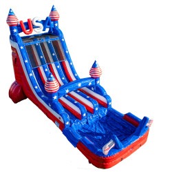 3bf5b8b2 2669 4f21 8cb6 02b93634ba40 1741974608 18 ft Party in the USA Water Slide Dual Lane