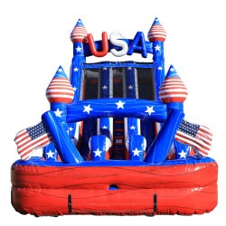 4ce467a3 8bdb 4133 9e82 a9086796c4fd 1741974607 18 ft Party in the USA Water Slide Dual Lane