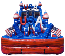 Top USA wht 1741321713 18 ft Party in the USA Water Slide Dual Lane