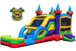 front slide wht 1775167394 Kingdom Adventure Combo wet splash pad / dry soft landing